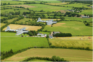 Chipmunks fly overhead Brittas as they return from their display at Foynes