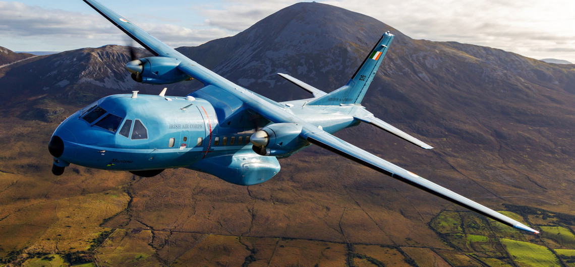 Irish Air Corps CN235 & PC-9 Air-to-Air