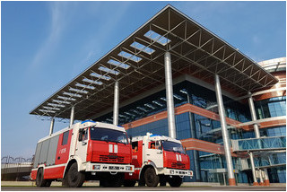 Fire and rescue tenders at Kalma Airport