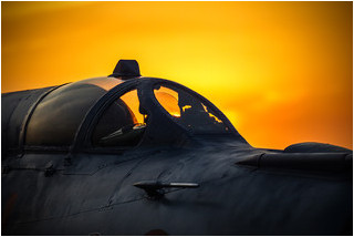 KPAAF Mikoyan-Gurevich MiG-21 at sunset