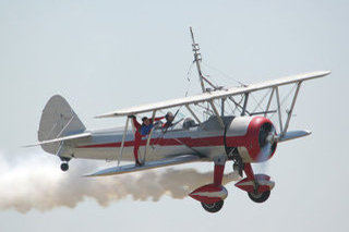 Boeing B-75N1 Stearman, N450SR, Silver Wings Wing Walking